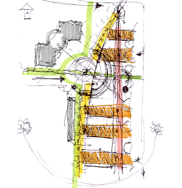 Original sketch of the overall design concept