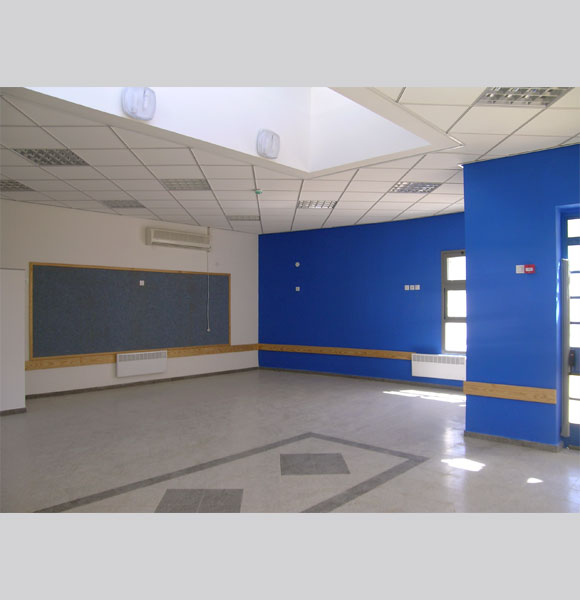 View of the blue classroom