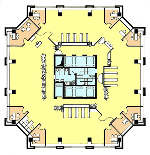 Typical office floor plan